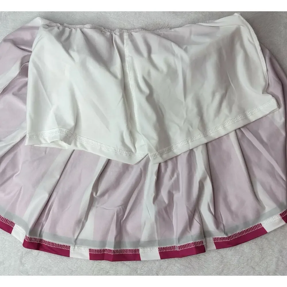 Yolsun Girls 10-11yrs Pink, Black, & White Cheerleader Halloween Costume New